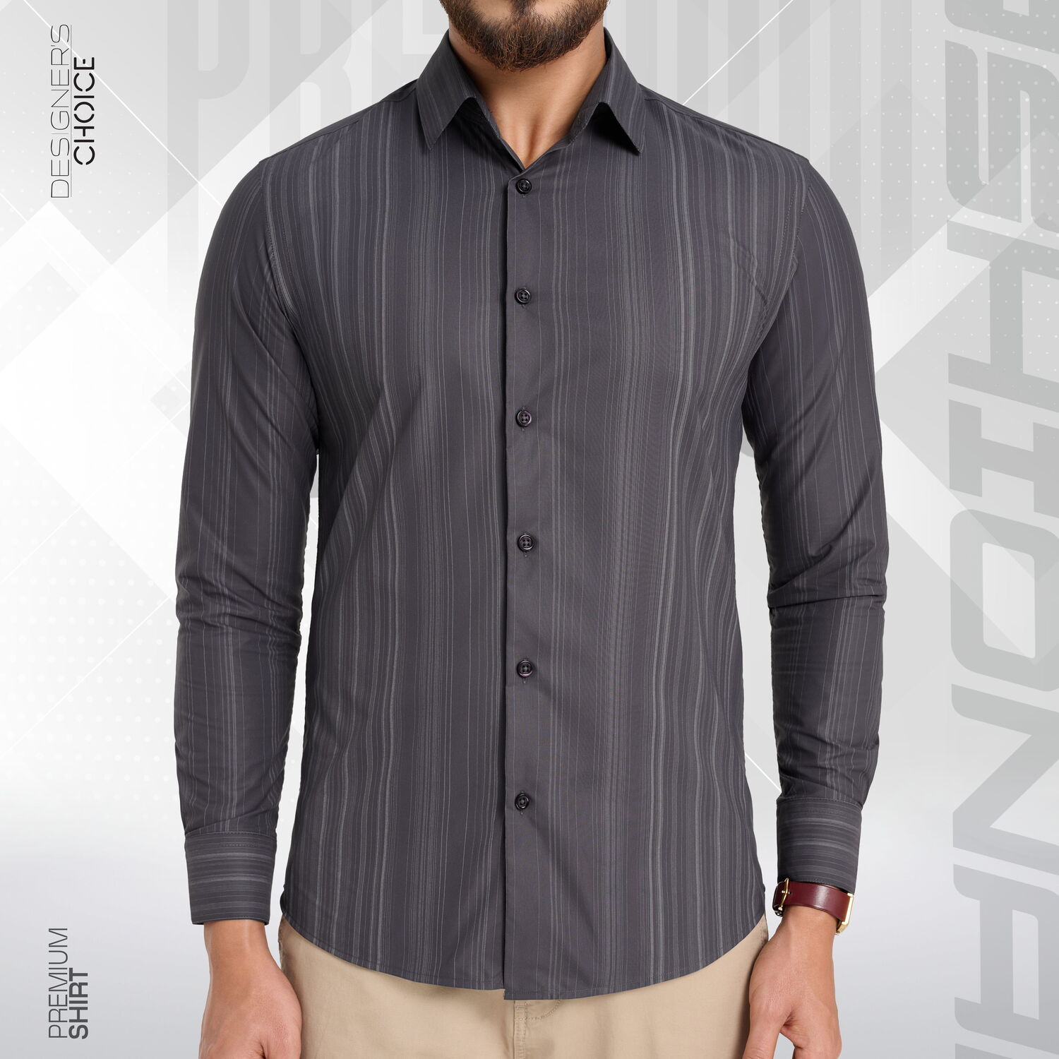 Mens Premium Casual Shirt - Pinstripe