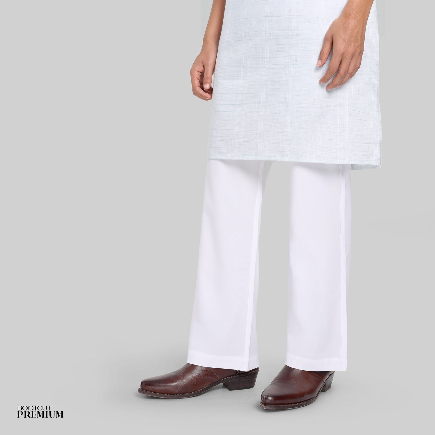 Mens Premium Bootcut Pajama - White