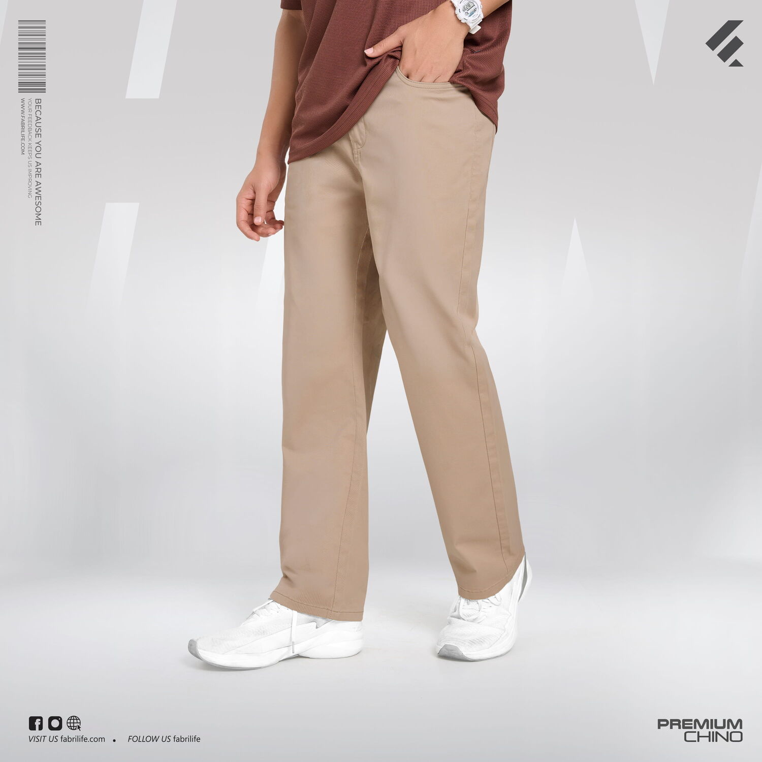 Mens Premium Chino Pant- Grindcore (Baggy)